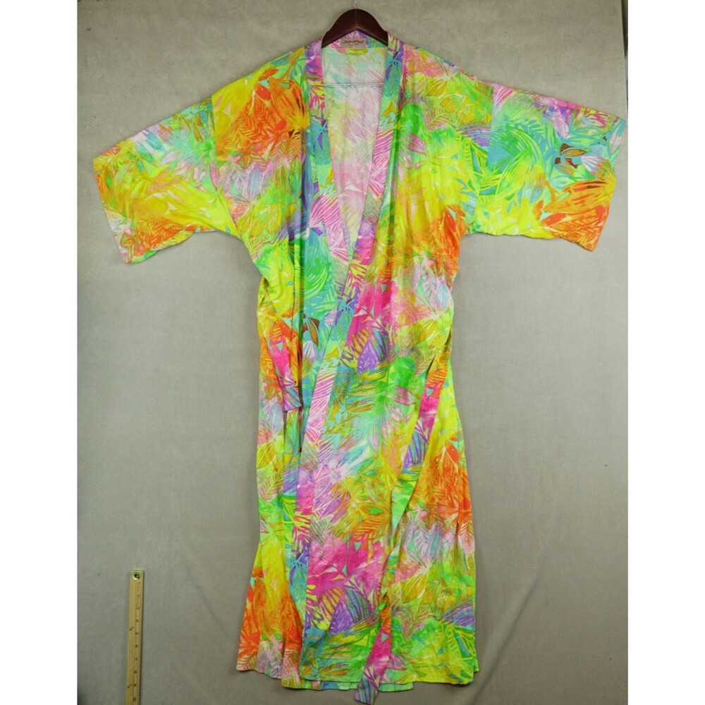 Jams World Kimono Wrap Kaftan Robe Summer Splash One Size 100% Rayon Abstract